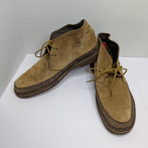 Clarks Bushacre Rand Suede Desert Chukka Boots 11 Men - Picture 1 of 7